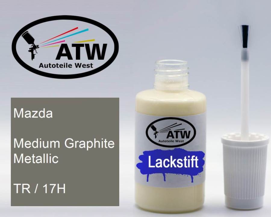 Mazda, Medium Graphite Metallic, TR / 17H: 20ml Lackstift, von ATW Autoteile West.